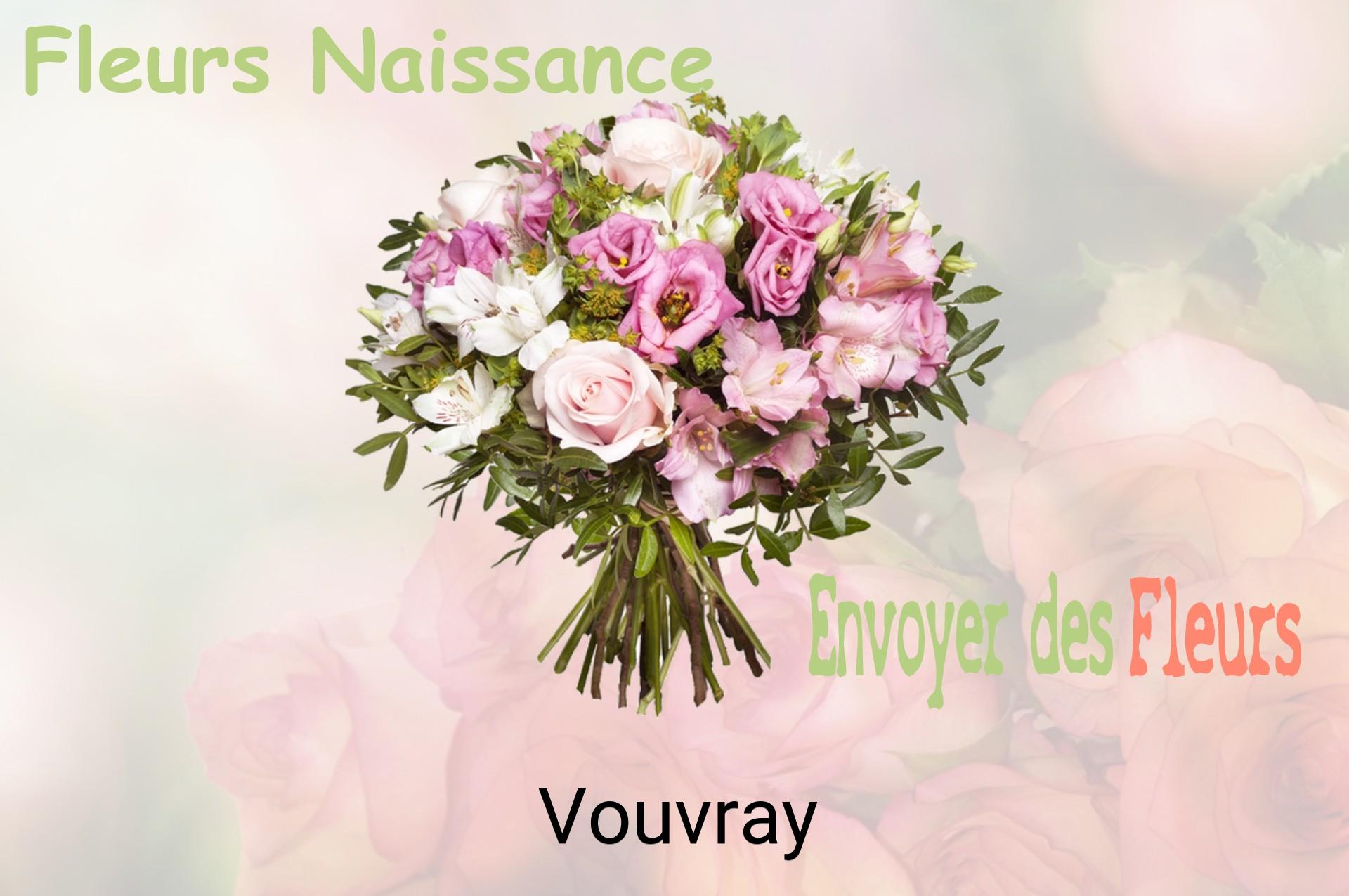 Bouquet de fleurs de naissance livré à Vouvray
