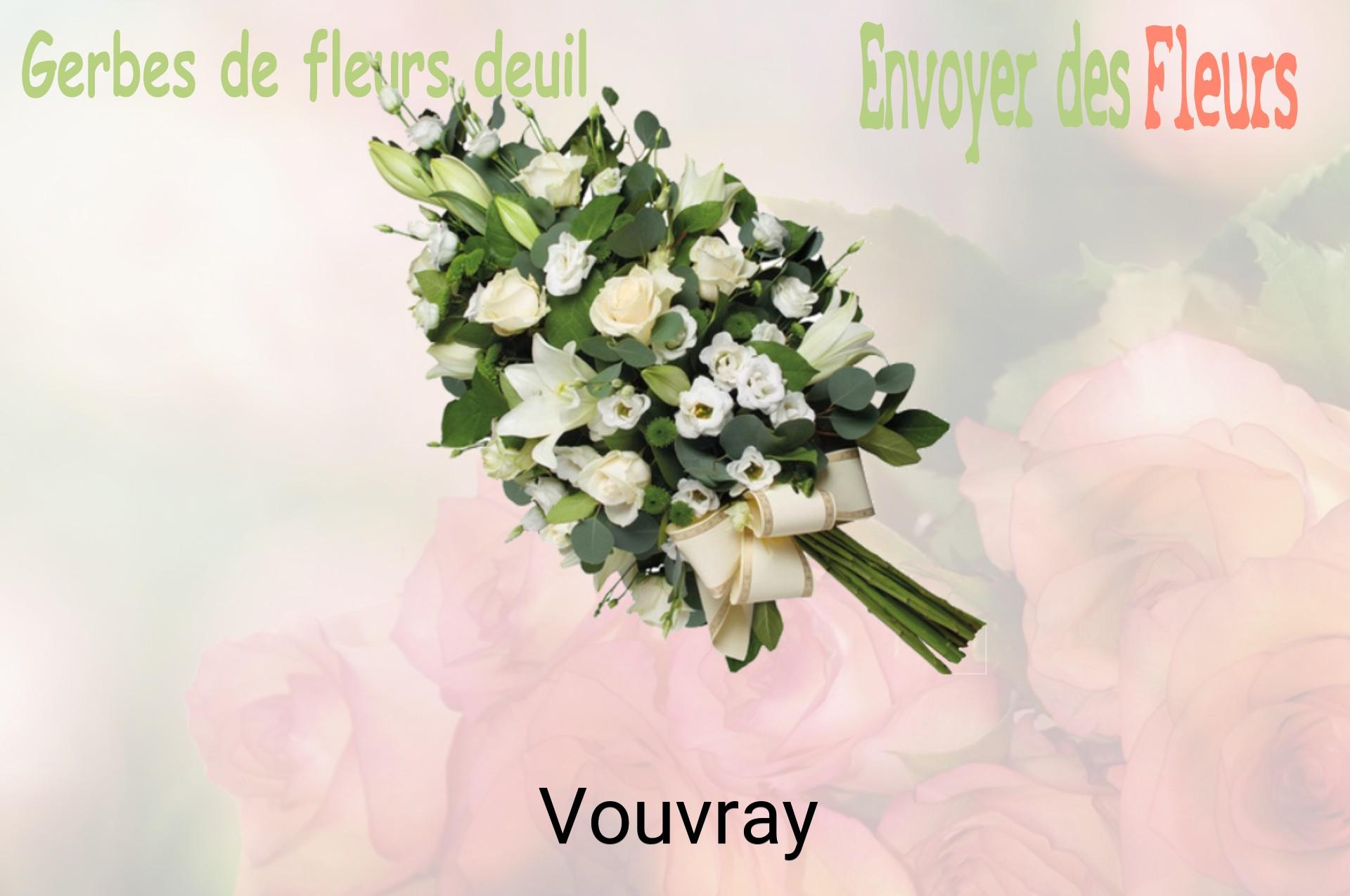 Gerbe de fleurs de deuil livrée à Vouvray